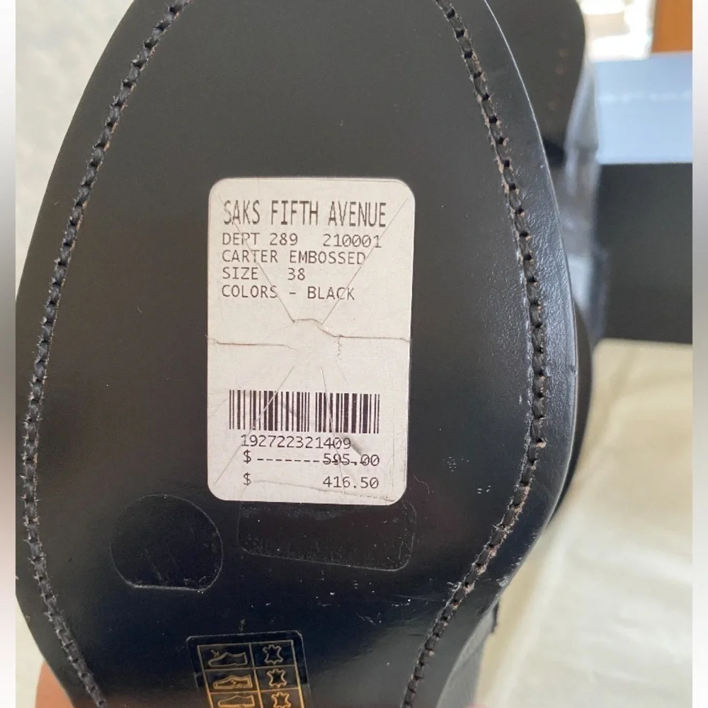 Alexander Wang Women's Carter Black Embossed Loafers Size 38 (MSRP $595) NIB